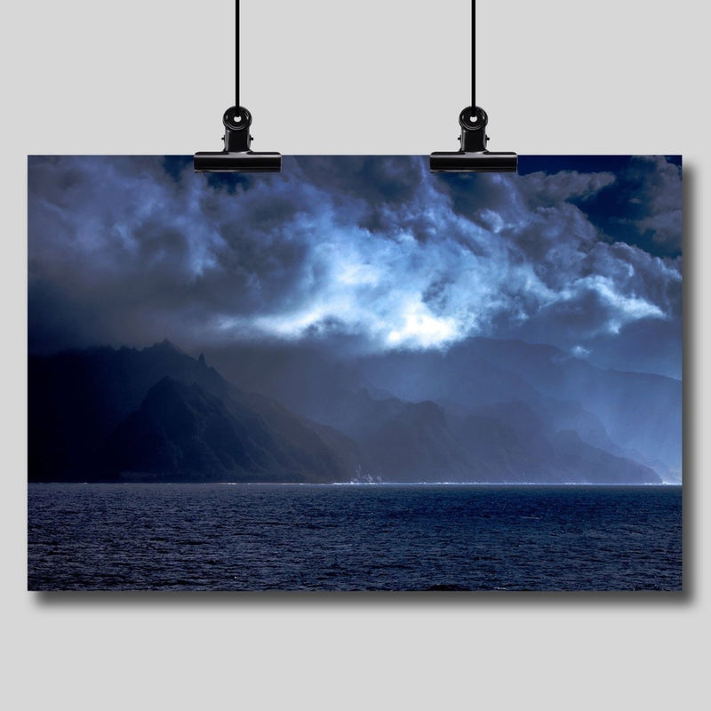 Photography Print: Na Pali Coast in the Moonlight - Dan Pearce Sticker Shop