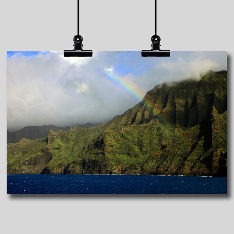 Photography Print: Rainbow Off the Na Pali Coast - Dan Pearce Sticker Shop