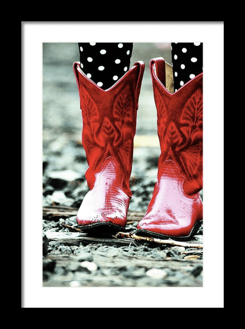 Photography Print: Serenity - Red Boots - Dan Pearce Sticker Shop