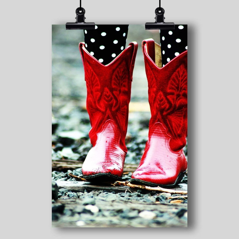 Photography Print: Serenity - Red Boots - Dan Pearce Sticker Shop