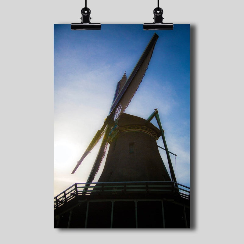 Photography Print: Windmill Silhouette in the Netherlands - Dan Pearce Sticker Shop