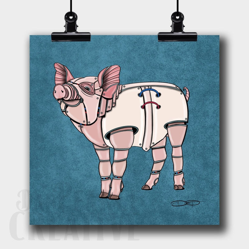 Pig Robot Fine Art Print - Dan Pearce Sticker Shop