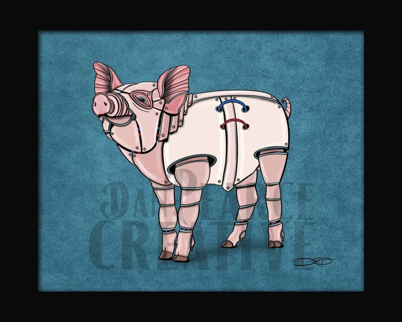 Pig Robot Fine Art Print - Dan Pearce Sticker Shop