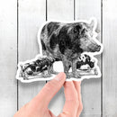 Pigs! (Drawing) - Vinyl Sticker - Dan Pearce Sticker Shop