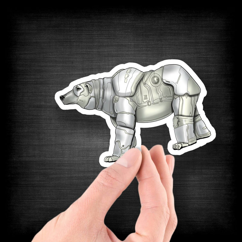 Polar Bear Robot - Vinyl Sticker - Dan Pearce Sticker Shop