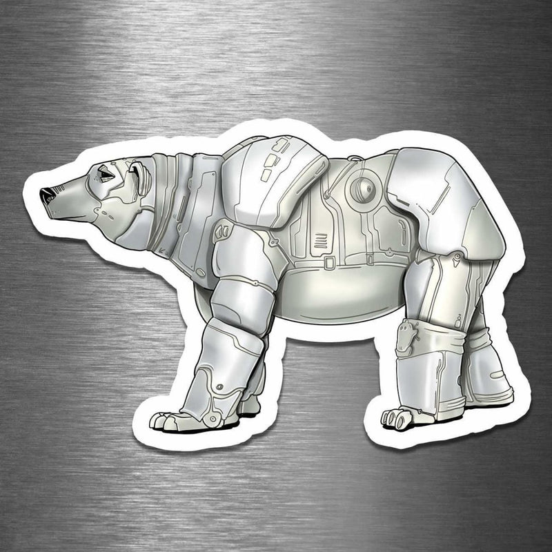 Polar Bear Robot - Vinyl Sticker - Dan Pearce Sticker Shop