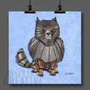 Pomeranian Robot Dog Fine Art Print - Dan Pearce Sticker Shop