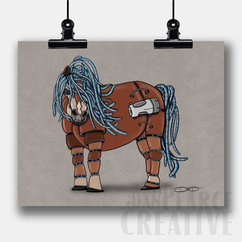 Pony Robot Fine Art Print - Dan Pearce Sticker Shop