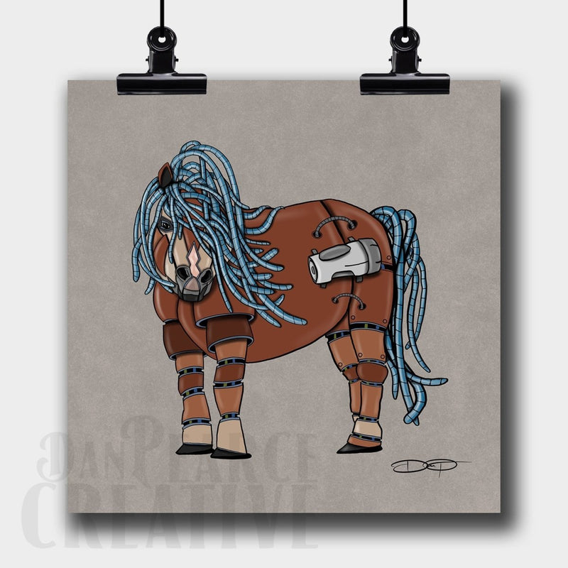 Pony Robot Fine Art Print - Dan Pearce Sticker Shop