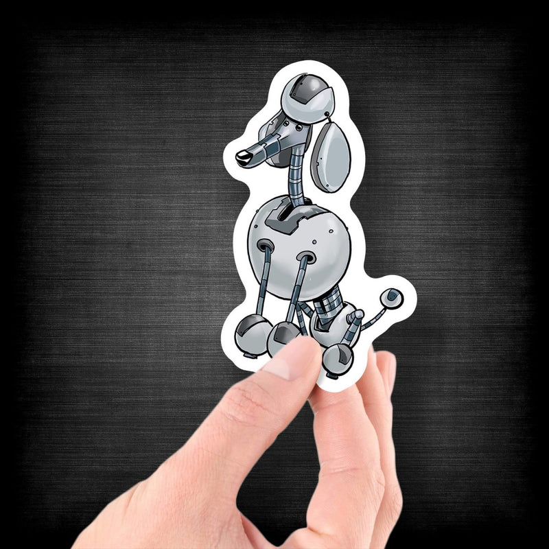 Poodle Dog Robot - Vinyl Sticker - Dan Pearce Sticker Shop