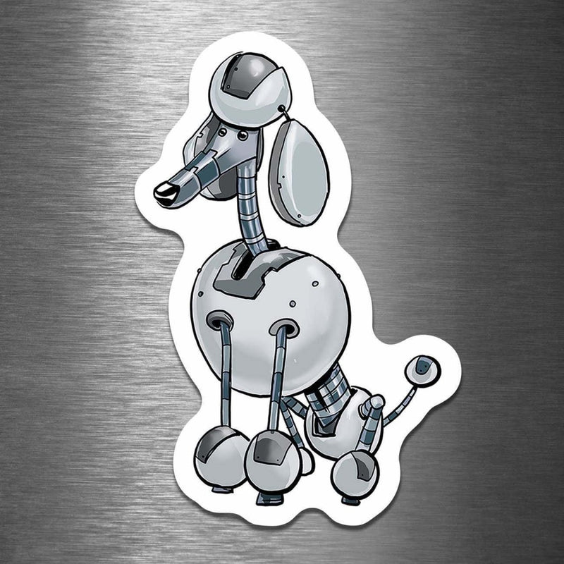 Poodle Dog Robot - Vinyl Sticker - Dan Pearce Sticker Shop