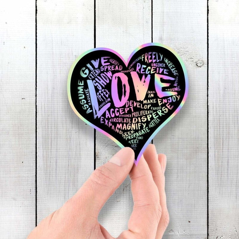 Pre-Mixed 5-Pack (HOLOGRAM): Official "LOVE" Stickers - Dan Pearce Sticker Shop