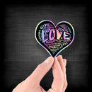 Pre-Mixed 5-Pack (HOLOGRAM): Official "LOVE" Stickers - Dan Pearce Sticker Shop
