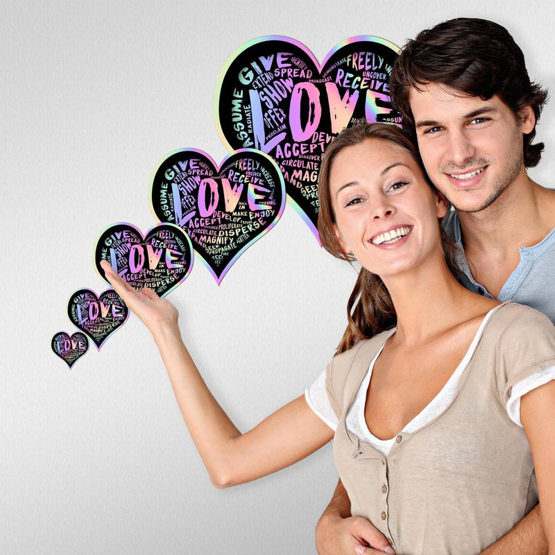 Pre-Mixed 5-Pack (HOLOGRAM): Official "LOVE" Stickers - Dan Pearce Sticker Shop