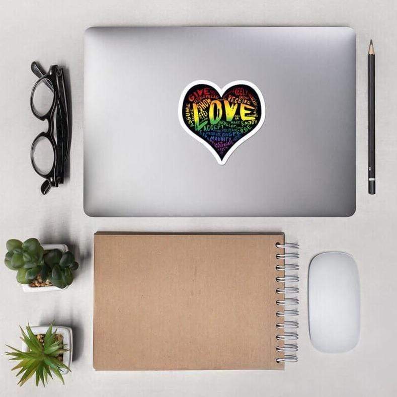 Pre-Mixed 5-Pack (Rainbow): Official "LOVE" Stickers - Dan Pearce Sticker Shop