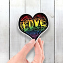 Pre-Mixed 5-Pack (Rainbow): Official "LOVE" Stickers - Dan Pearce Sticker Shop