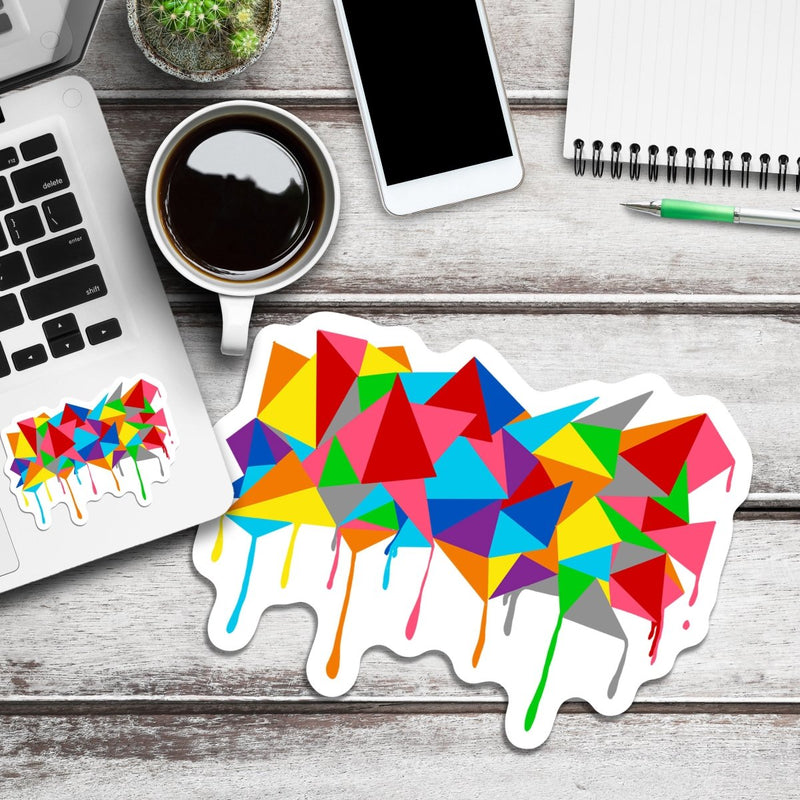 (PRE-ORDER) Abstract Triangle Art (Wall & Laptop Sizes) - Dan Pearce Sticker Shop