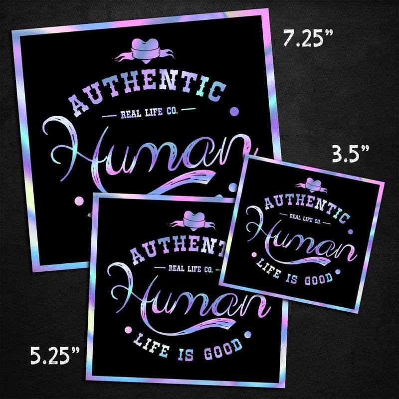 (PRE-ORDER) Authentic Human - Hologram (Wall & Laptop Sizes) - Dan Pearce Sticker Shop