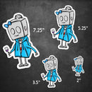 (PRE-ORDER) Hoodie and Wine Robot - Premium Sticker - Dan Pearce Sticker Shop