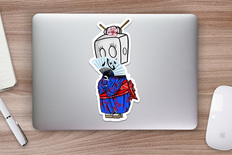 (PRE-ORDER) Japanese Adorable Robot (Wall & Laptop Sizes) - Dan Pearce Sticker Shop