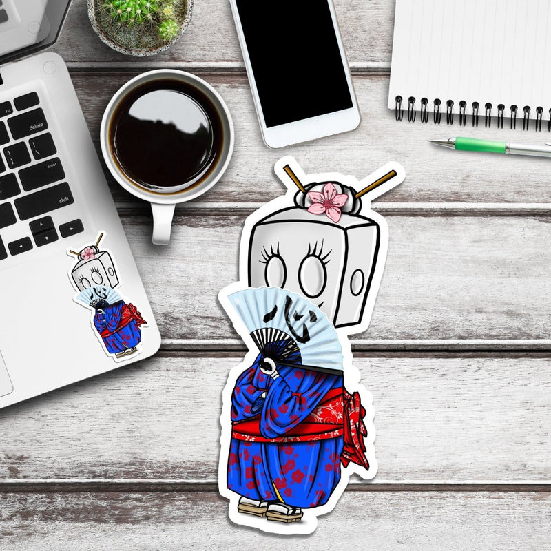 (PRE-ORDER) Japanese Adorable Robot (Wall & Laptop Sizes) - Dan Pearce Sticker Shop