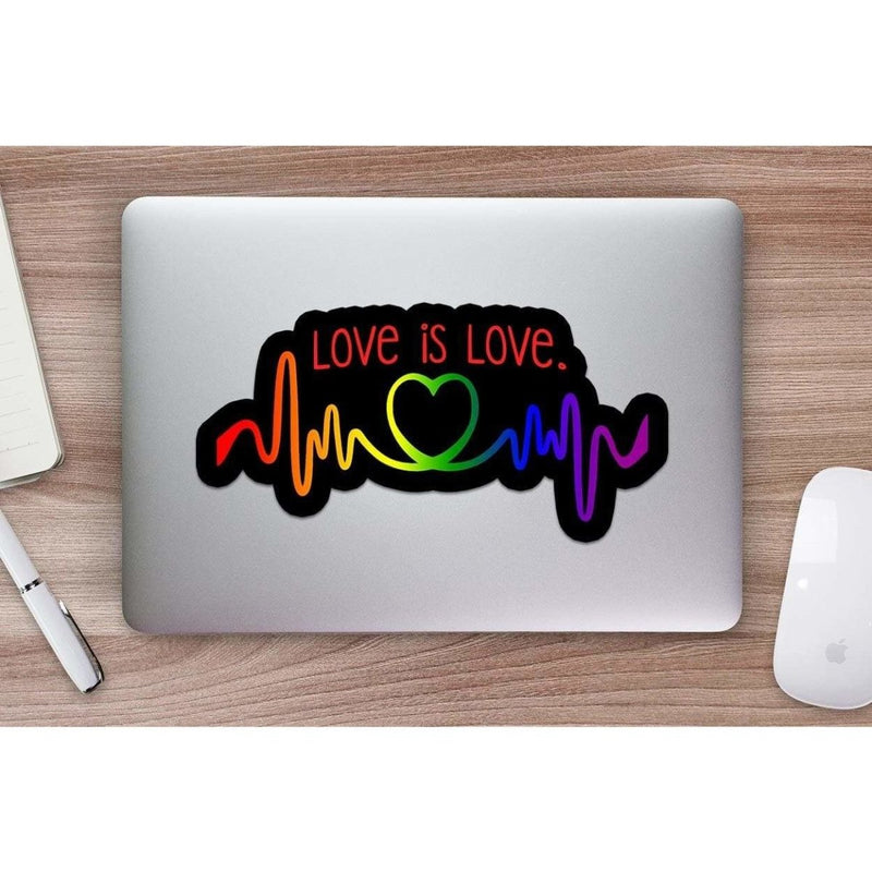 (PRE-ORDER) Love is Love Heartbeat (Wall & Laptop Sizes) - Dan Pearce Sticker Shop