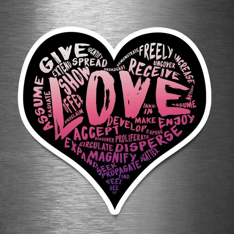 (PRE-ORDER) LOVE! Sticker (Blooming Wall & Laptop Sizes) - Dan Pearce Sticker Shop
