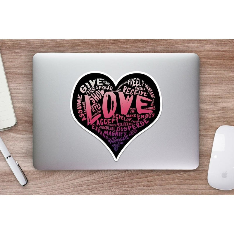 (PRE-ORDER) LOVE! Sticker (Blooming Wall & Laptop Sizes) - Dan Pearce Sticker Shop