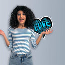 (PRE-ORDER) LOVE! Sticker (Blue Wall & Laptop Sizes) - Dan Pearce Sticker Shop