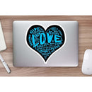(PRE-ORDER) LOVE! Sticker (Blue Wall & Laptop Sizes) - Dan Pearce Sticker Shop