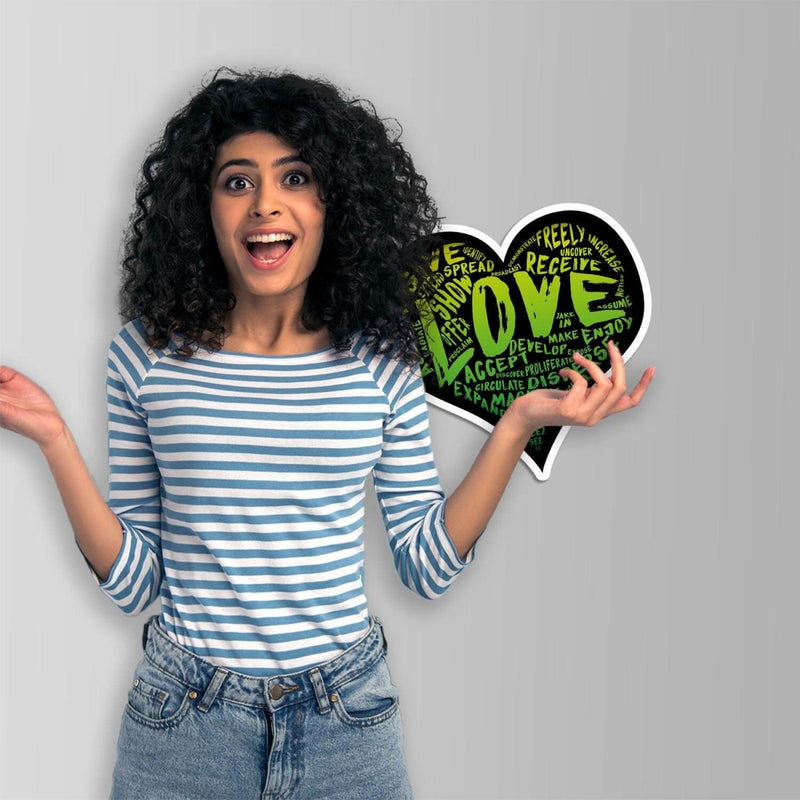(PRE-ORDER) LOVE! Sticker (Green Wall & Laptop Sizes) - Dan Pearce Sticker Shop