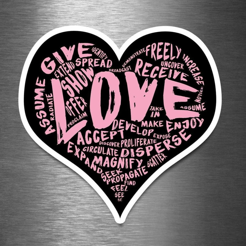 (PRE-ORDER) LOVE! Sticker (Pink Wall & Laptop Sizes) - Dan Pearce Sticker Shop