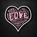 (PRE-ORDER) LOVE! Sticker (Pink Wall & Laptop Sizes) - Dan Pearce Sticker Shop