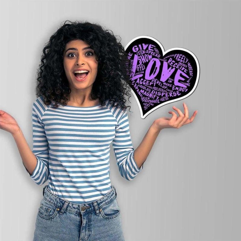 (PRE-ORDER) LOVE! Sticker (Purple Wall & Laptop Sizes) - Dan Pearce Sticker Shop