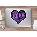 (PRE-ORDER) LOVE! Sticker (Purple Wall & Laptop Sizes) - Dan Pearce Sticker Shop