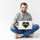 (PRE-ORDER) LOVE! Sticker (Rainbow Wall & Laptop Sizes) - Dan Pearce Sticker Shop