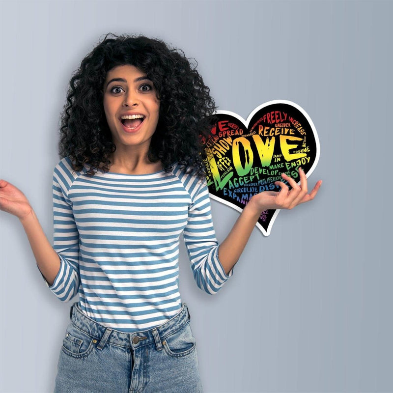 (PRE-ORDER) LOVE! Sticker (Rainbow Wall & Laptop Sizes) - Dan Pearce Sticker Shop