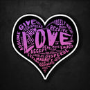 (PRE-ORDER) LOVE! Sticker (Springtime Wall & Laptop Sizes) - Dan Pearce Sticker Shop