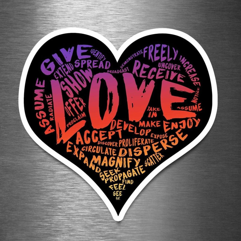 (PRE-ORDER) LOVE! Sticker (Summer Wall & Laptop Sizes) - Dan Pearce Sticker Shop