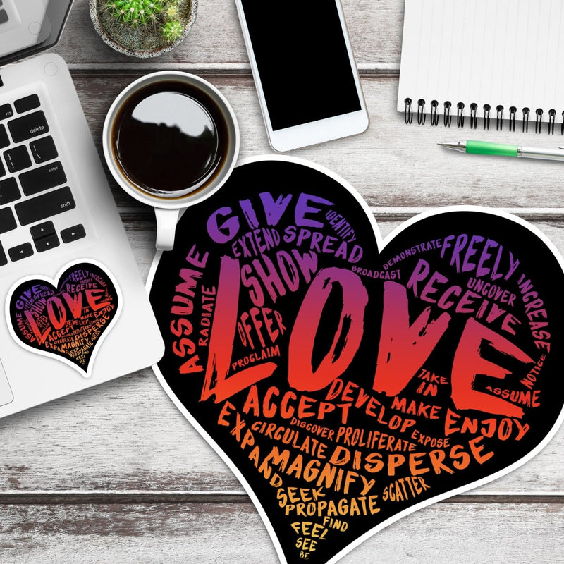 (PRE-ORDER) LOVE! Sticker (Summer Wall & Laptop Sizes) - Dan Pearce Sticker Shop