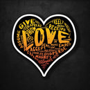 (PRE-ORDER) LOVE! Sticker (Sunburst Wall & Laptop Sizes) - Dan Pearce Sticker Shop