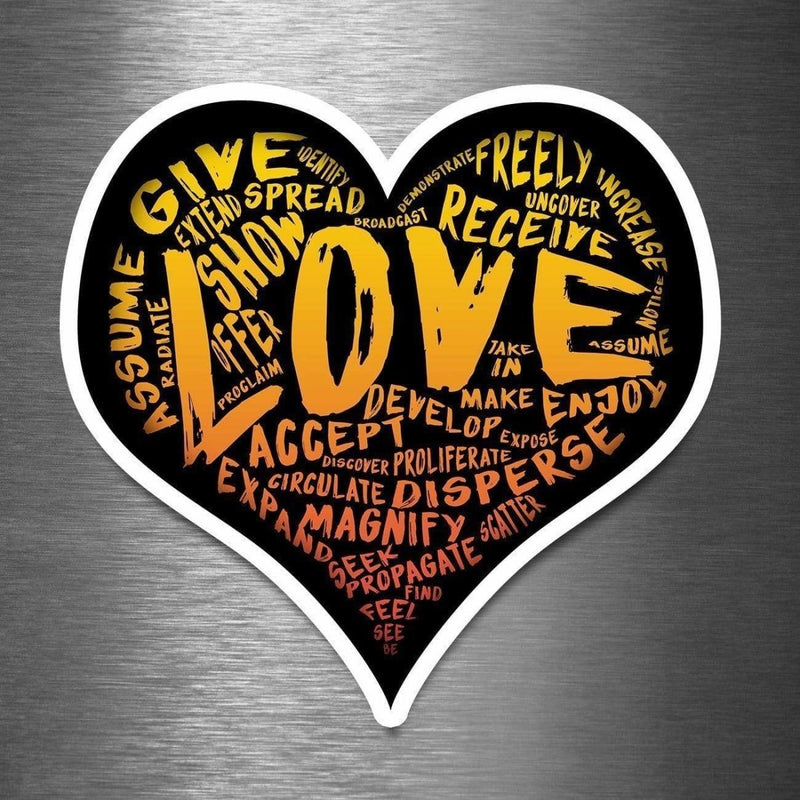 (PRE-ORDER) LOVE! Sticker (Sunburst Wall & Laptop Sizes) - Dan Pearce Sticker Shop