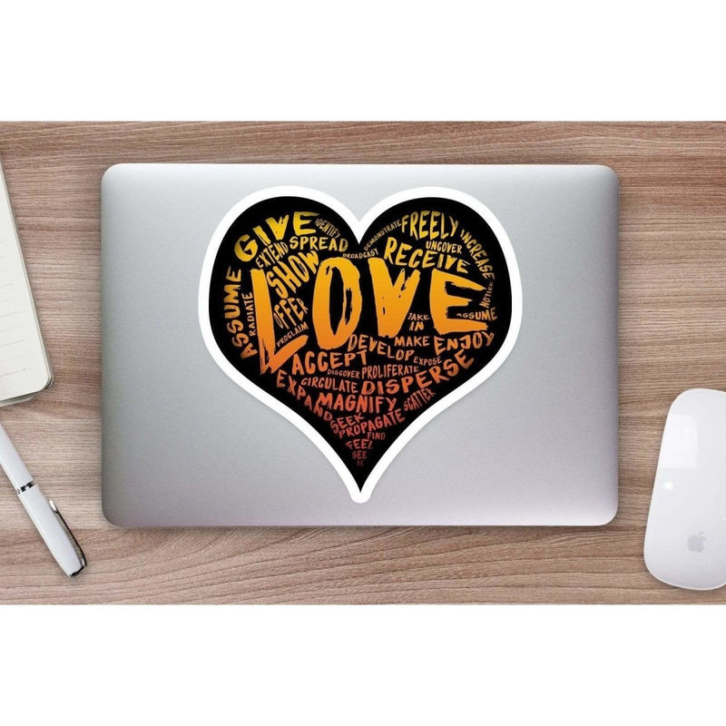 (PRE-ORDER) LOVE! Sticker (Sunburst Wall & Laptop Sizes) - Dan Pearce Sticker Shop