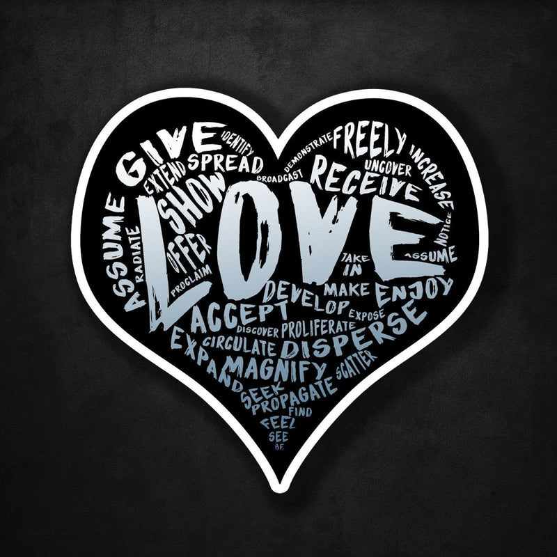 (PRE-ORDER) LOVE! Sticker (Winter Wall & Laptop Sizes) - Dan Pearce Sticker Shop