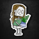 (PRE-ORDER) Nature Lover Adorable Robot (Wall & Laptop Sizes) - Dan Pearce Sticker Shop
