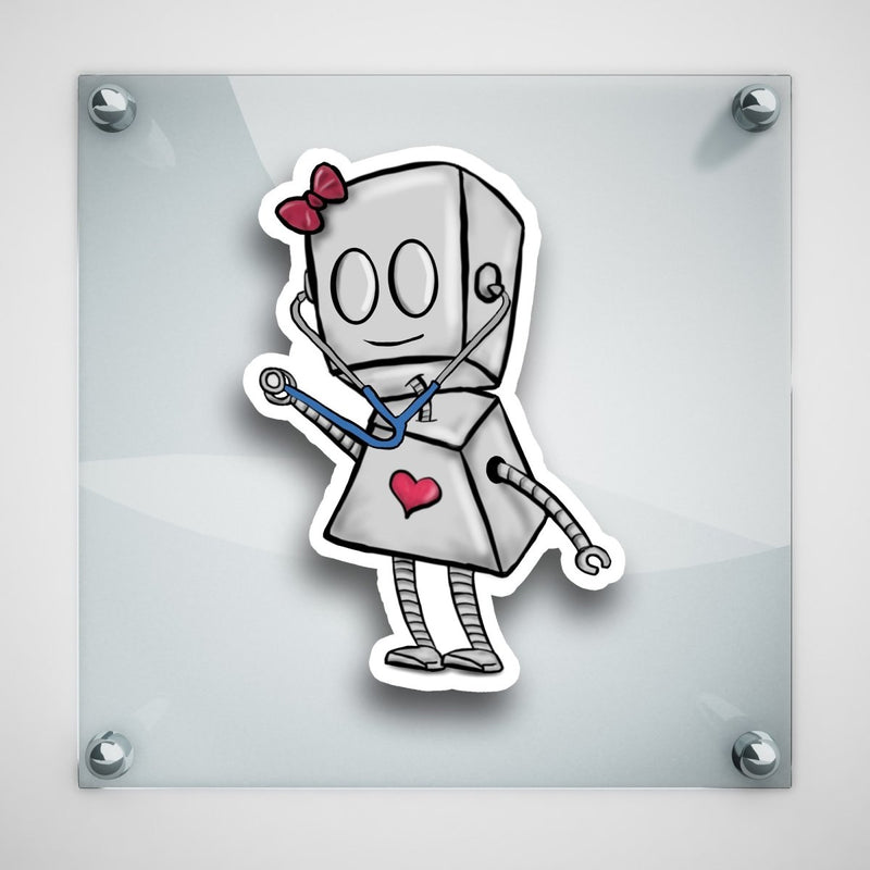 (PRE-ORDER) Nurse Adorable Robot (Wall & Laptop Sizes) - Dan Pearce Sticker Shop