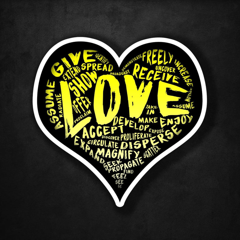(PRE-ORDER) Official "LOVE" (Yellow) Premium Sticker - Dan Pearce Sticker Shop