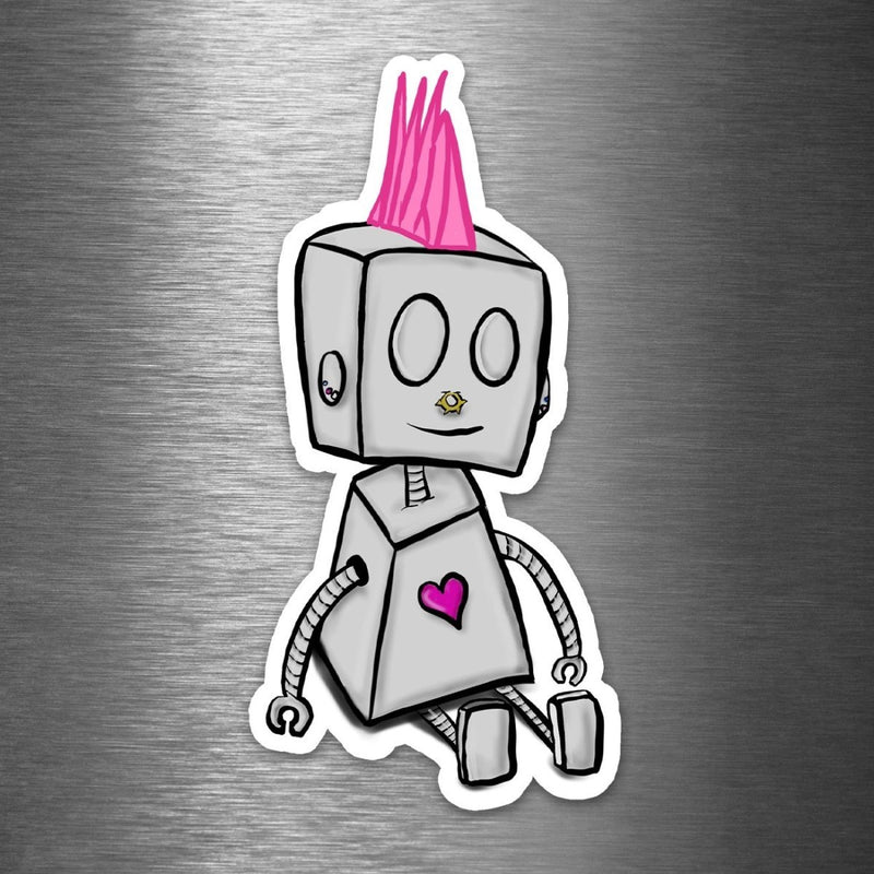 (PRE-ORDER) Punk Adorable Robot (Wall & Laptop Sizes) - Dan Pearce Sticker Shop