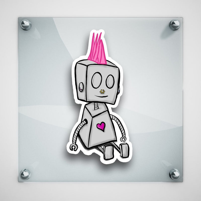 (PRE-ORDER) Punk Adorable Robot (Wall & Laptop Sizes) - Dan Pearce Sticker Shop