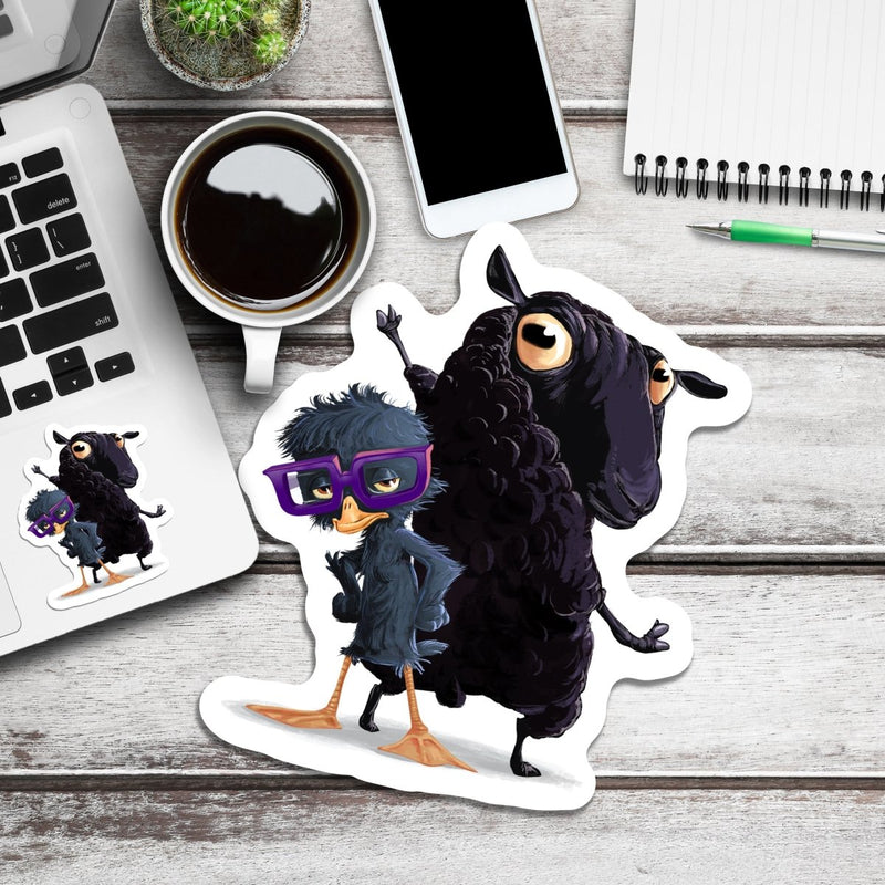 (PRE-ORDER) The Black Sheep and the Ugly Duckling (Wall & Laptop Sizes) - Dan Pearce Sticker Shop